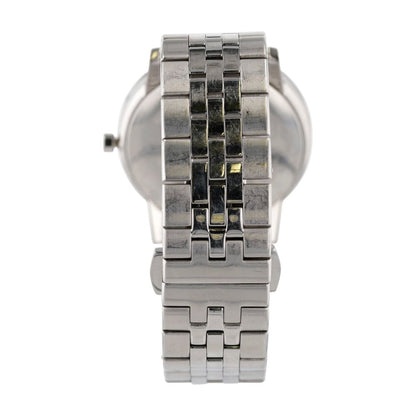 Silver-Tone Stainless Steel Museum Classic Watch W/ Black Dial