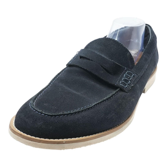 Navy Suede Slip On Shoes