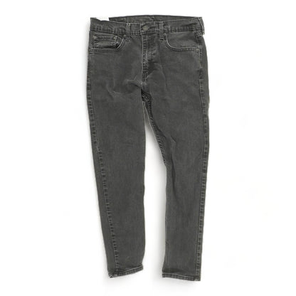 512 Black Solid Slim Jeans