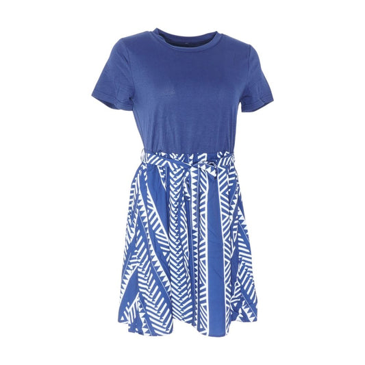 Navy Striped Mini Dress