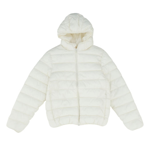 Ivory Solid Puffer Jacket