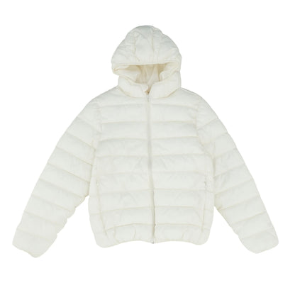 Ivory Solid Puffer Jacket