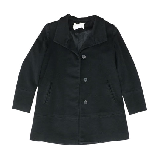 Black Solid Pure Wool Jacket