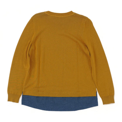 Mustard Solid Crewneck Sweater