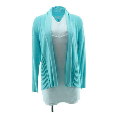 Turquoise Solid Cardigan Sweater