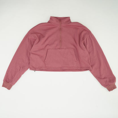 Pink Solid 1/4 Zip Pullover