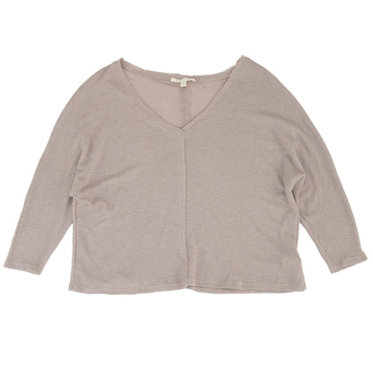 Lavender Solid 3/4 Sleeve Blouse