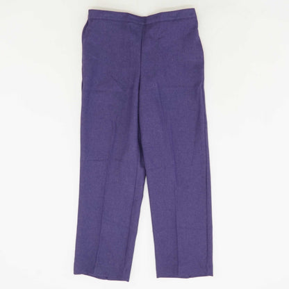 Purple Solid Dress Pants