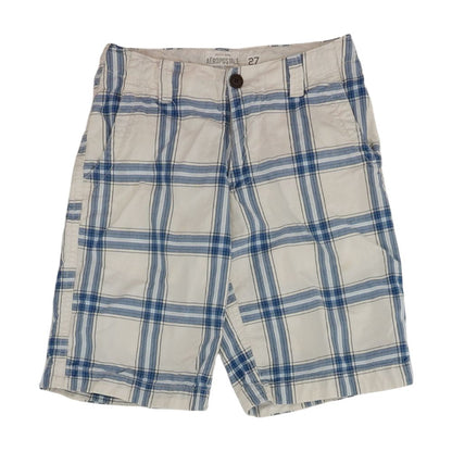 Blue Plaid Chino Shorts