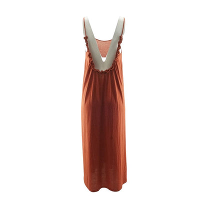 Rust Midi Dress