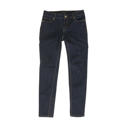 Blue Solid Low Rise Slim Leg Jeans