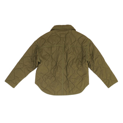 Olive Solid Puffer Jacket
