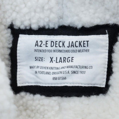 Black Solid A2-E Deck Fleece Linned Denim Jacket