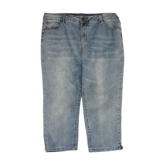 Blue Plus High Rise Capris