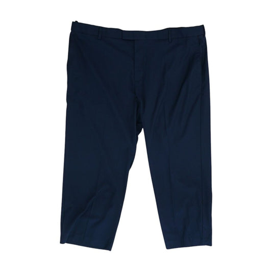 Navy Solid Dress Pants