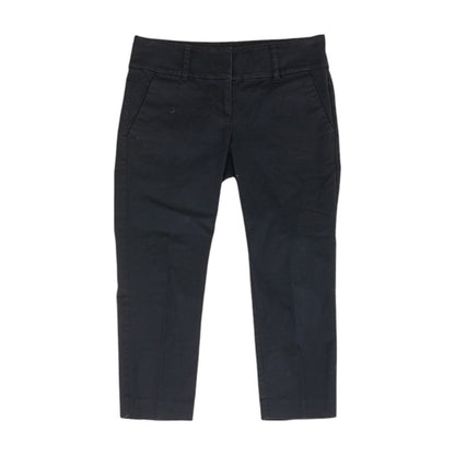 Navy Solid Capri Pants