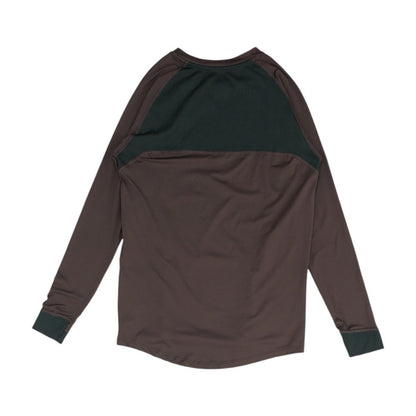 Brown Color Block Active T-Shirt