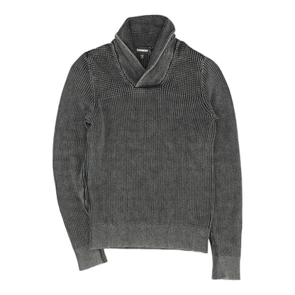 Black Striped V-neck Sweater
