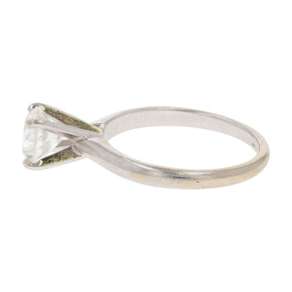 .75 Ct 14K White Gold 4 Prong Setting With Round Diamond Engagement Ring