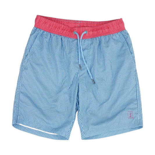 Blue Striped Swim Shorts