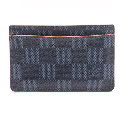 Porte Cartes Simple Cardholder in Damier Cobalt Race Coated Canvas