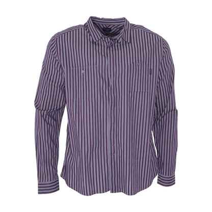 Gray Striped Long Sleeve Button Down