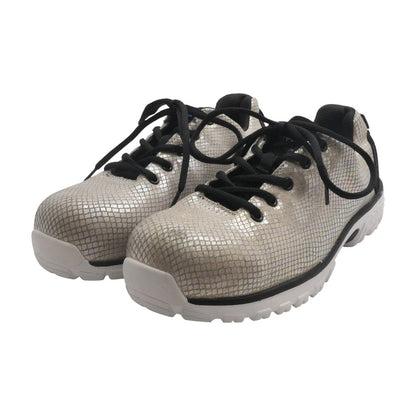 Gold Low Top Athletic Shoes