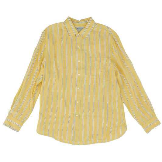 Yellow Striped Long Sleeve Button Down