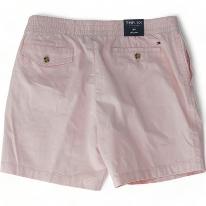 Pink Solid Chino Shorts