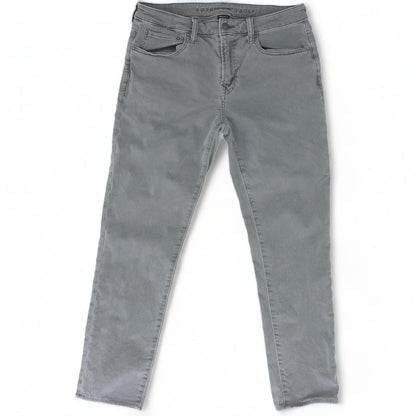 Gray Solid Regular Jeans