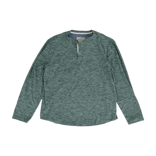 Green Solid Henley T-Shirt