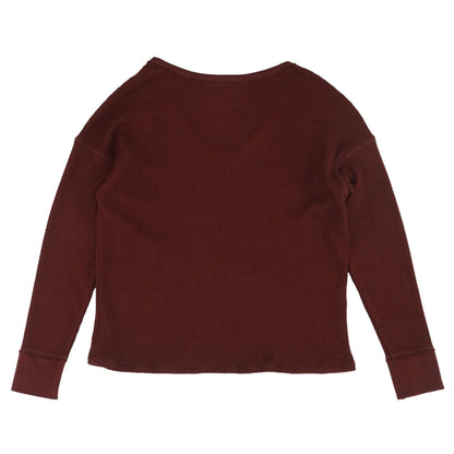 Maroon Solid V-Neck Sweater