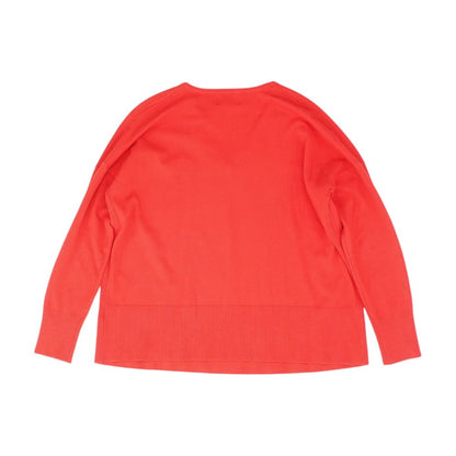 Red Solid V-Neck Sweater