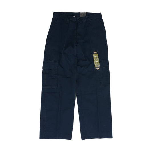 Navy Solid Cargo Pants