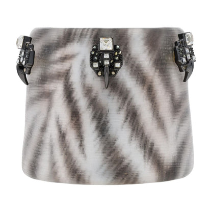 Zebra Print Lucite Cuff Bracelet