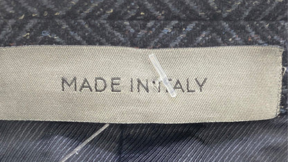 Navy Wool Herringbone Sport Coat