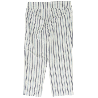 White Striped Capri Pants