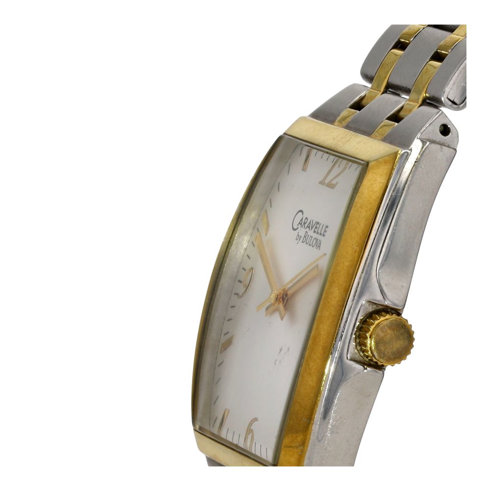 Men's Caravelle Two Tone Dress Watch Stainless Steel Watch