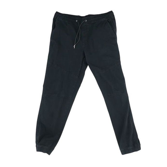 Black Solid Joggers Pants