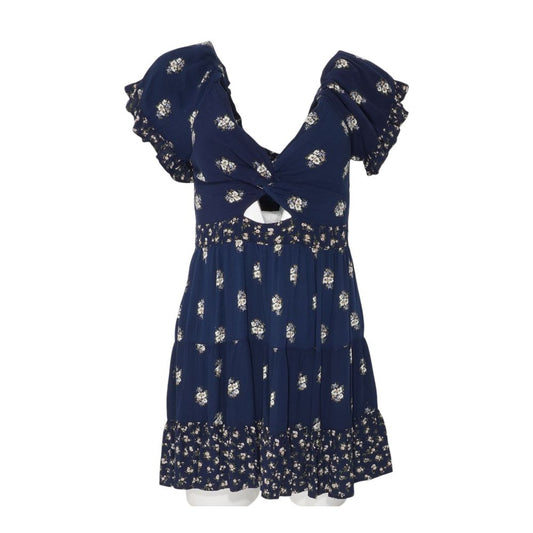 Navy Floral Mini Dress