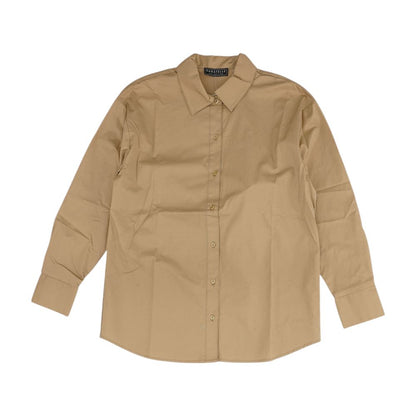 Beige Solid Button Down