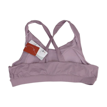 Purple Solid Sports Bra