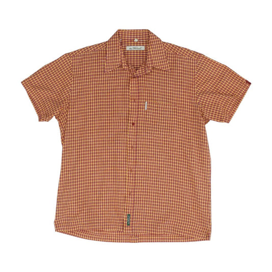 Red Plaid Short Sleeve Button Down