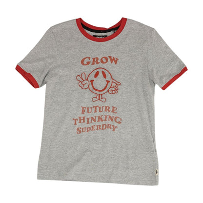 Gray Solid Graphic/logo T-Shirt