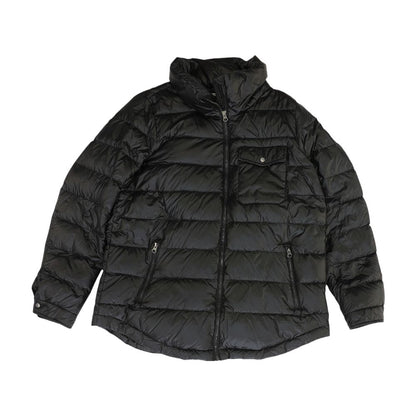 Black Solid Puffer Jacket