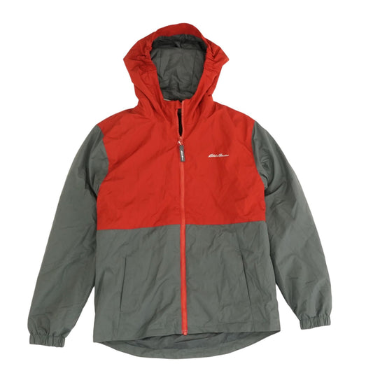 Red Color Block Puffer Jacket
