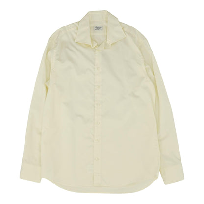 Ivory Solid Long Sleeve Button Down