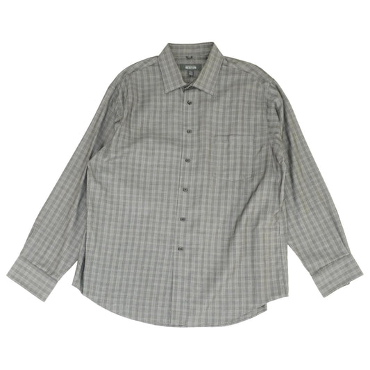 Charcoal Plaid Long Sleeve Button Down