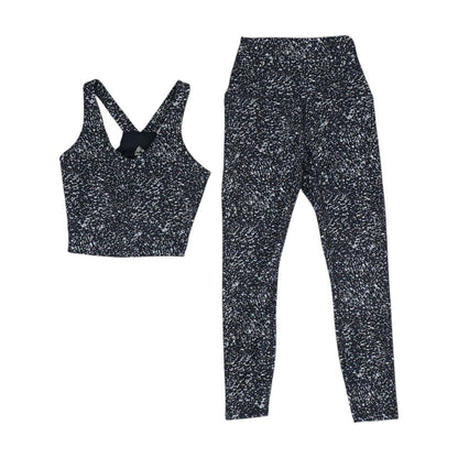 Black Active Tank T-Shirt and Leggings Set