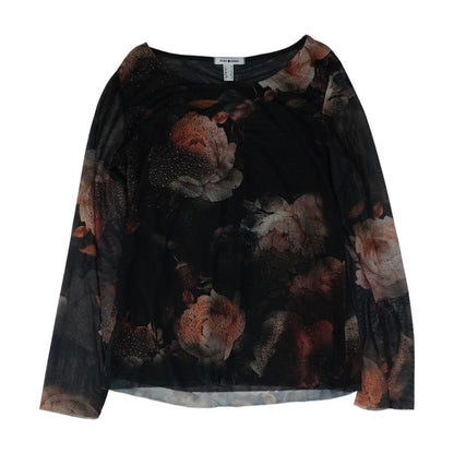 Black Floral Blouse